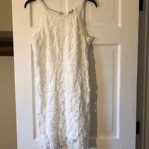 White Lace Mini Dress